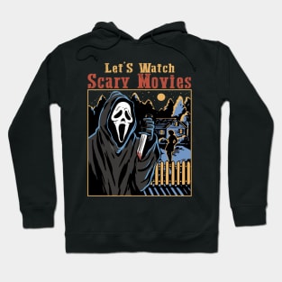 Halloween Let’S Watch Scary Movies Ghost Series Hoodie